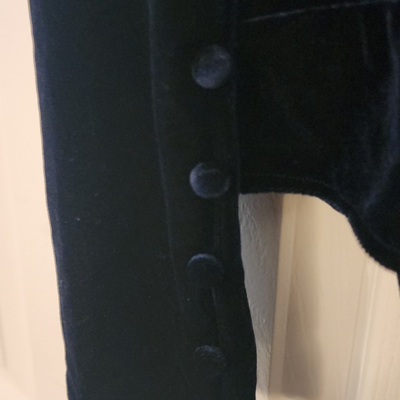 MISA Los Angeles Blue Velvet Bodysuit NWT MSRP $370 Long Sleeve Mock neck - Picture 6 of 9